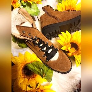 Suede & Faux Fur Steve Madden Boots